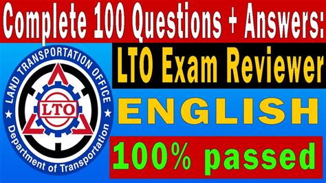 Complete 100 Questions + Answers: LTO Exam .